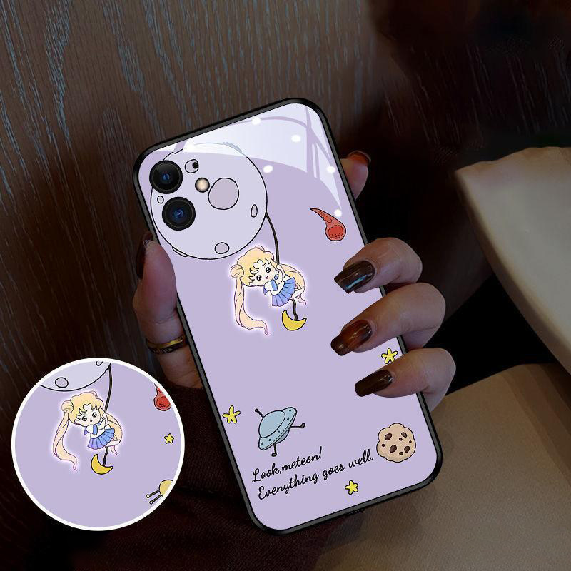 Call Flash Phone Case with Starry Sky Girl Design